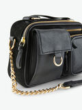 Pieces RECTANGULAR LEATHER CROSSBODY BAG, Black, highres - 17101812_Black_006.jpg