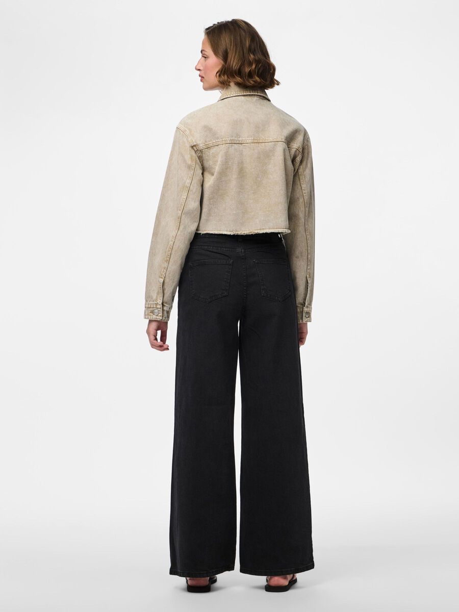 Pieces PCFAY VESTE EN JEAN, Sandshell, highres - 17158358_Sandshell_004.jpg