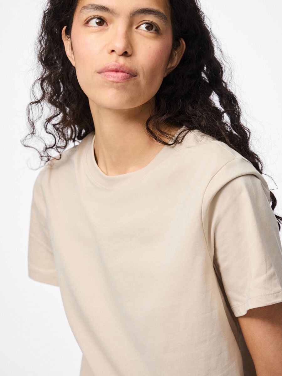 Carousel image - PCRIA COTTON T-SHIRT, Silver Gray | 4