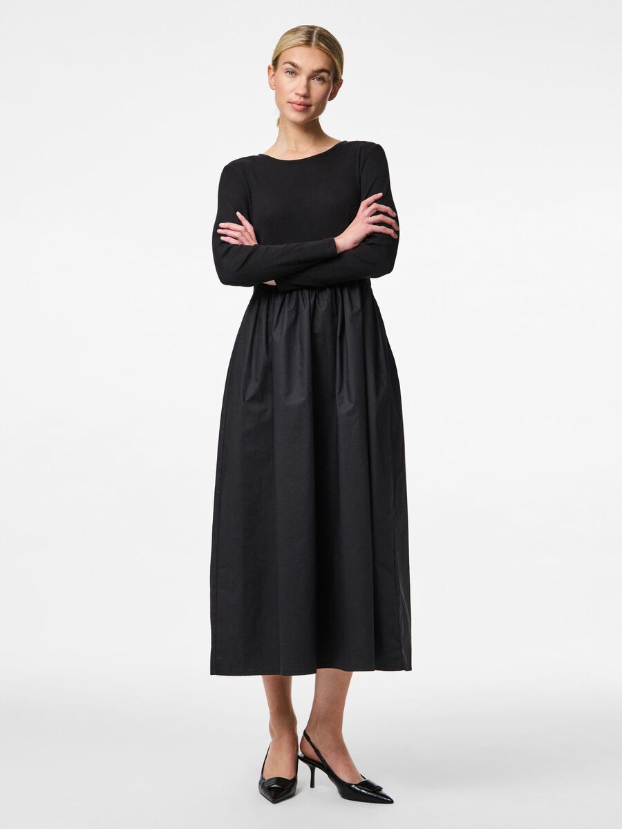 Pieces PCDULLA LONG SLEEVED DRESS, Black, highres - 17160484_Black_005.jpg