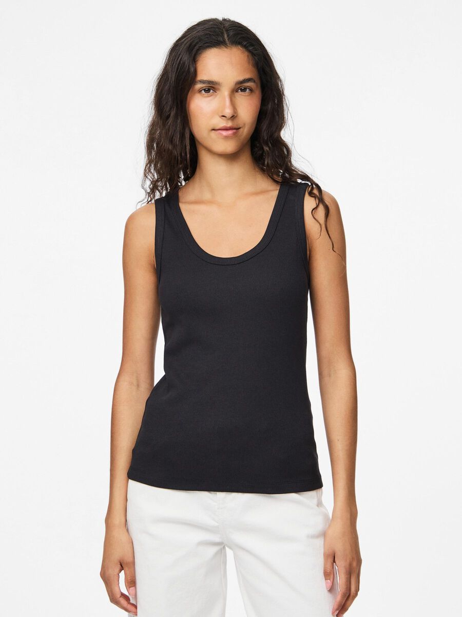 Pieces PCMAY RIBBED TANK TOP, Black, highres - 17154484_Black_003.jpg