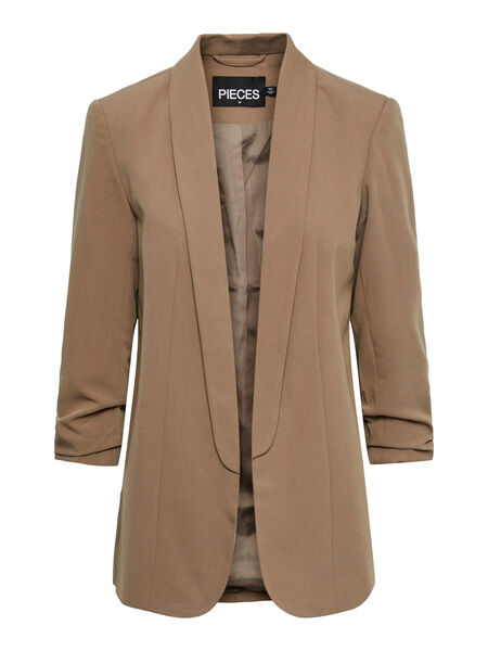 Pieces LONG CLASSIC BLAZER, Fossil, highres - 17090996_Fossil_001.jpg