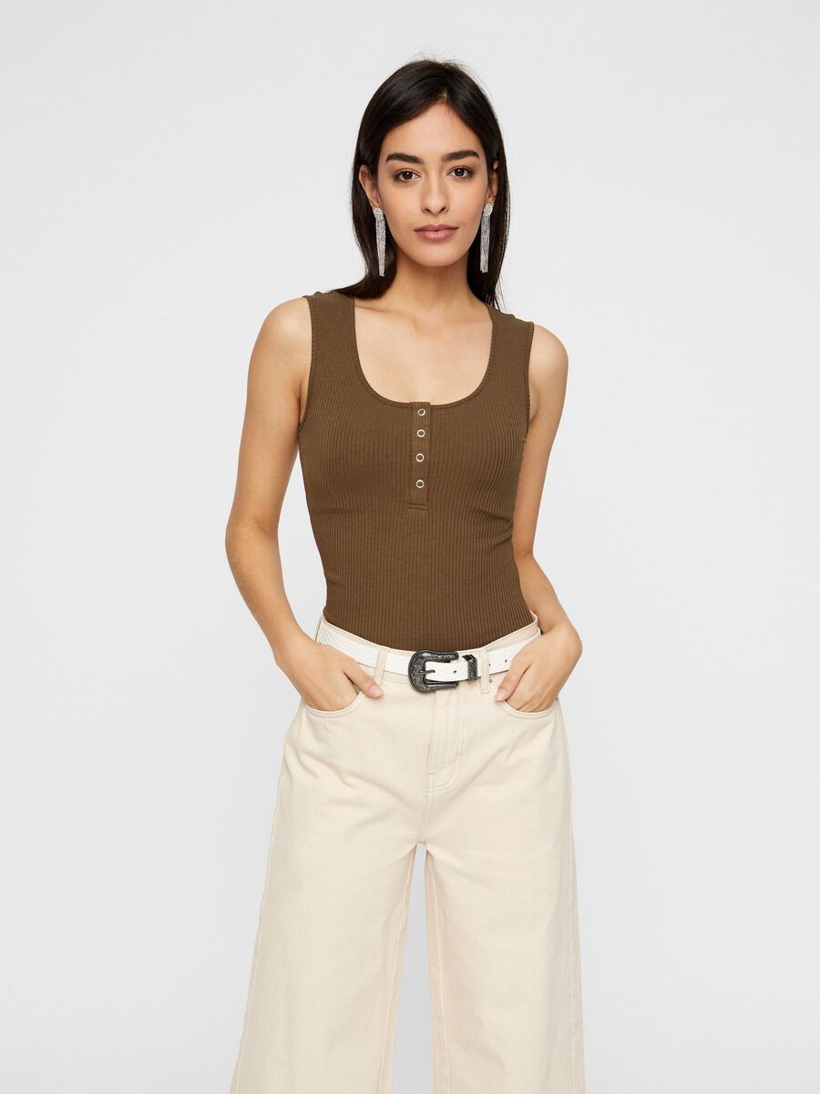 Pieces BUTTON-UP SLEEVELESS TOP, Beech, highres - 17099149_Beech_003.jpg