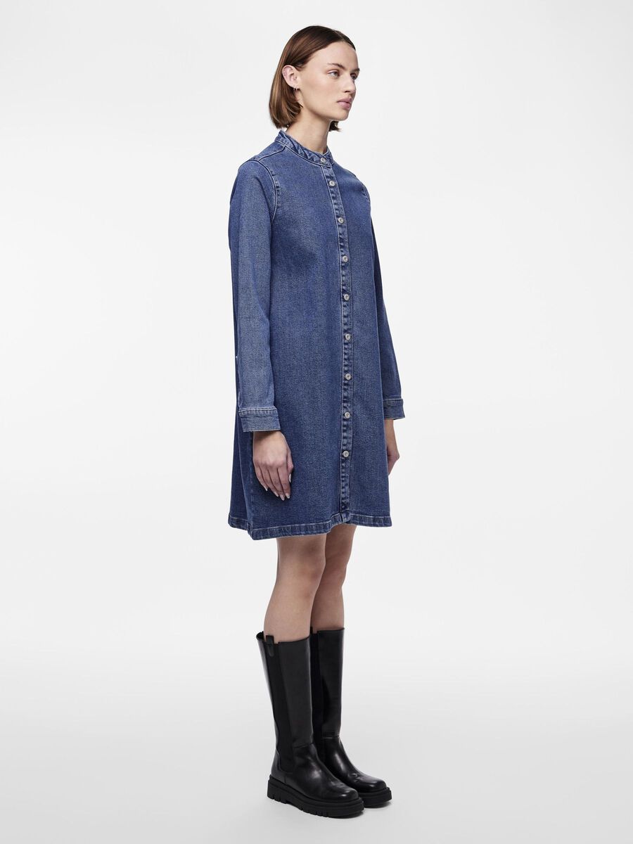 Pieces PCOFELIA DENIM DRESS, Blue Denim, highres - 17149182_BlueDenim_005.jpg