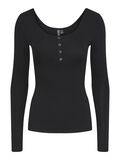 Pieces PCKITTE  TOP MET LANGE MOUWEN, Black, highres - 17101437_Black_001.jpg