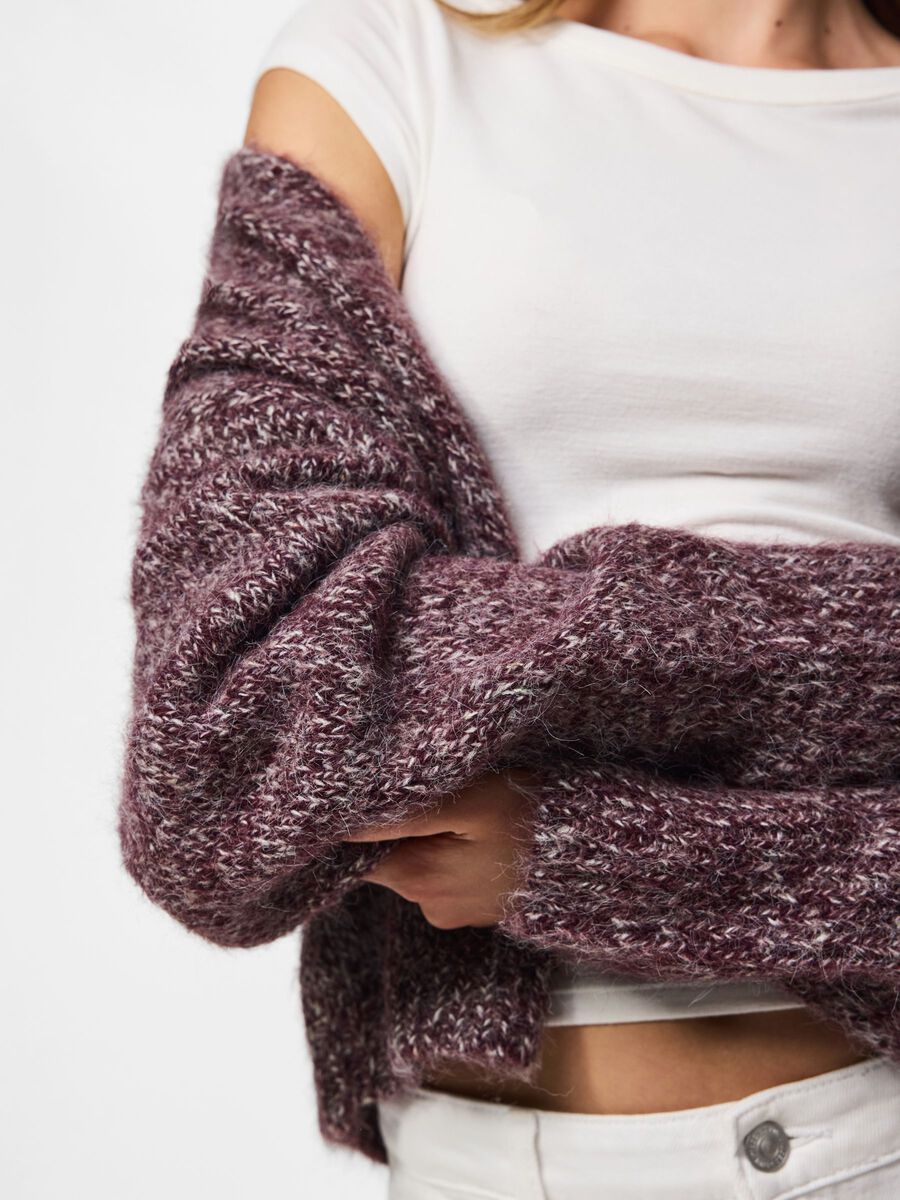 Carousel image - PCSOFTCRUSH KNITTED CARDIGAN, Winetasting | 4