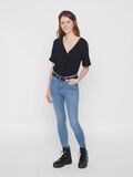 Pieces BUTTON-UP SHORT SLEEVED TOP, Black, highres - 17100686_Black_005.jpg