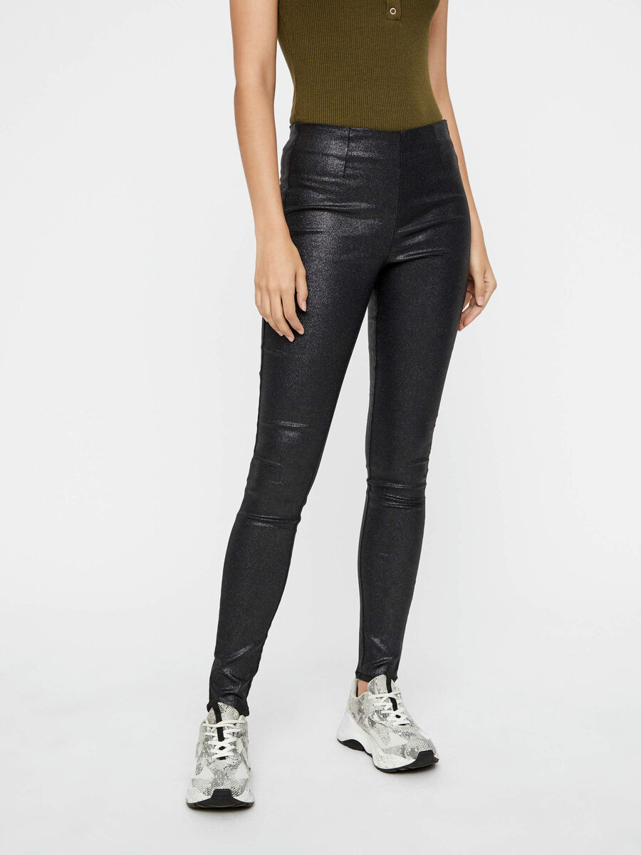 Carousel image - GL&Auml;NZENDE LEGGINGS, Black | 3