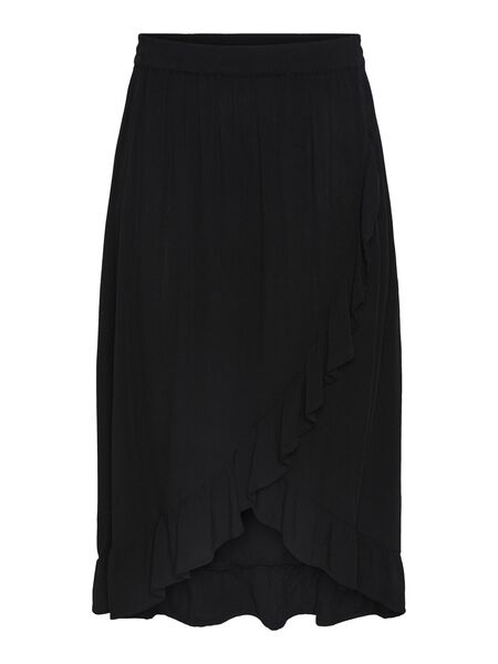Pieces PCMILLE WRAP SKIRT, Black, highres - 17128308_Black_001.jpg