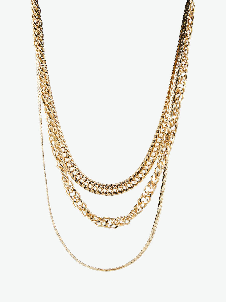 Pieces 3-FACHE HALSKETTE, Gold Colour, highres - 17109992_GoldColour_001.jpg