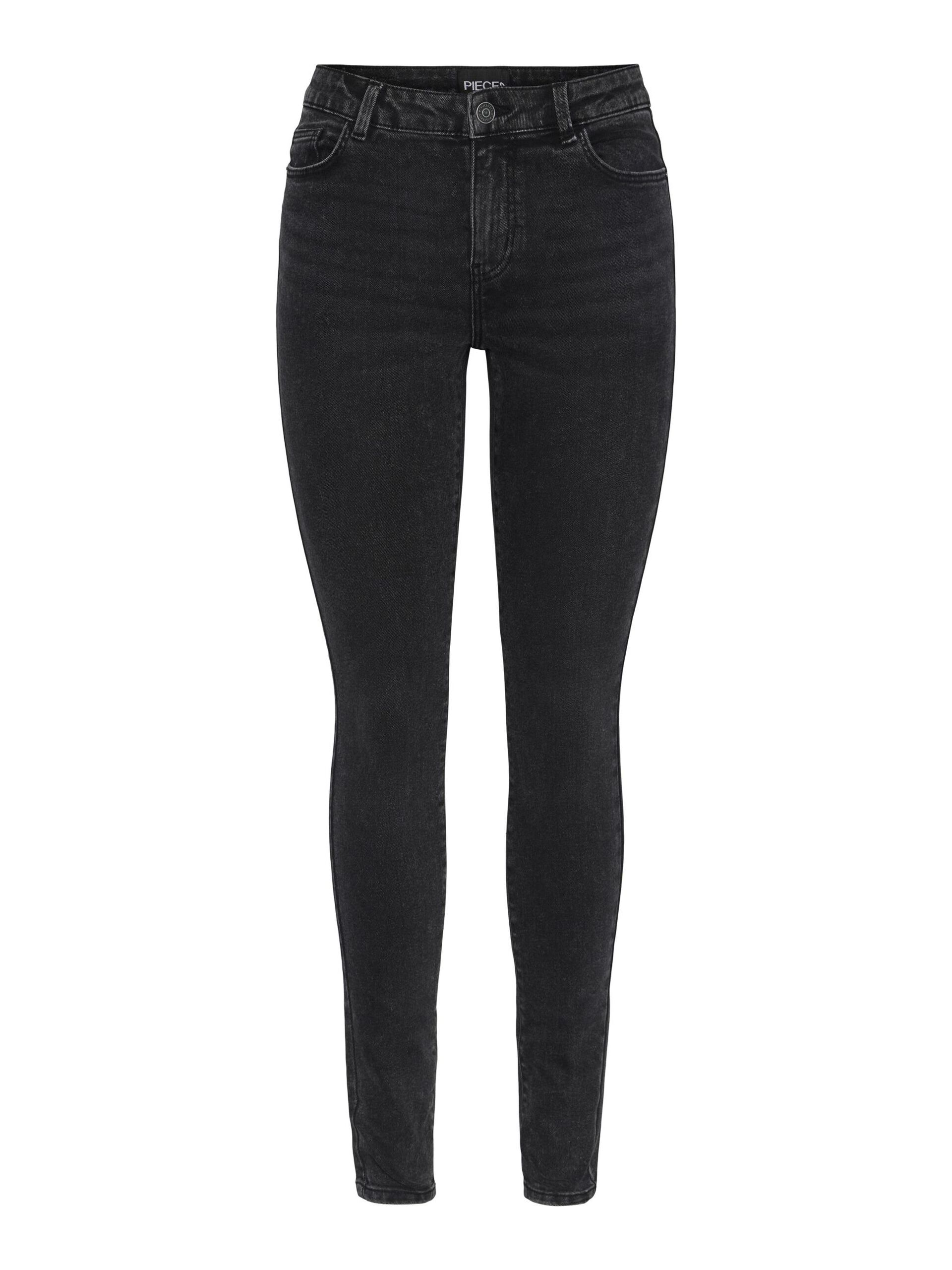 Carousel image - PCDANA MW SKINNY JEANS, Dark Grey Denim | 6
