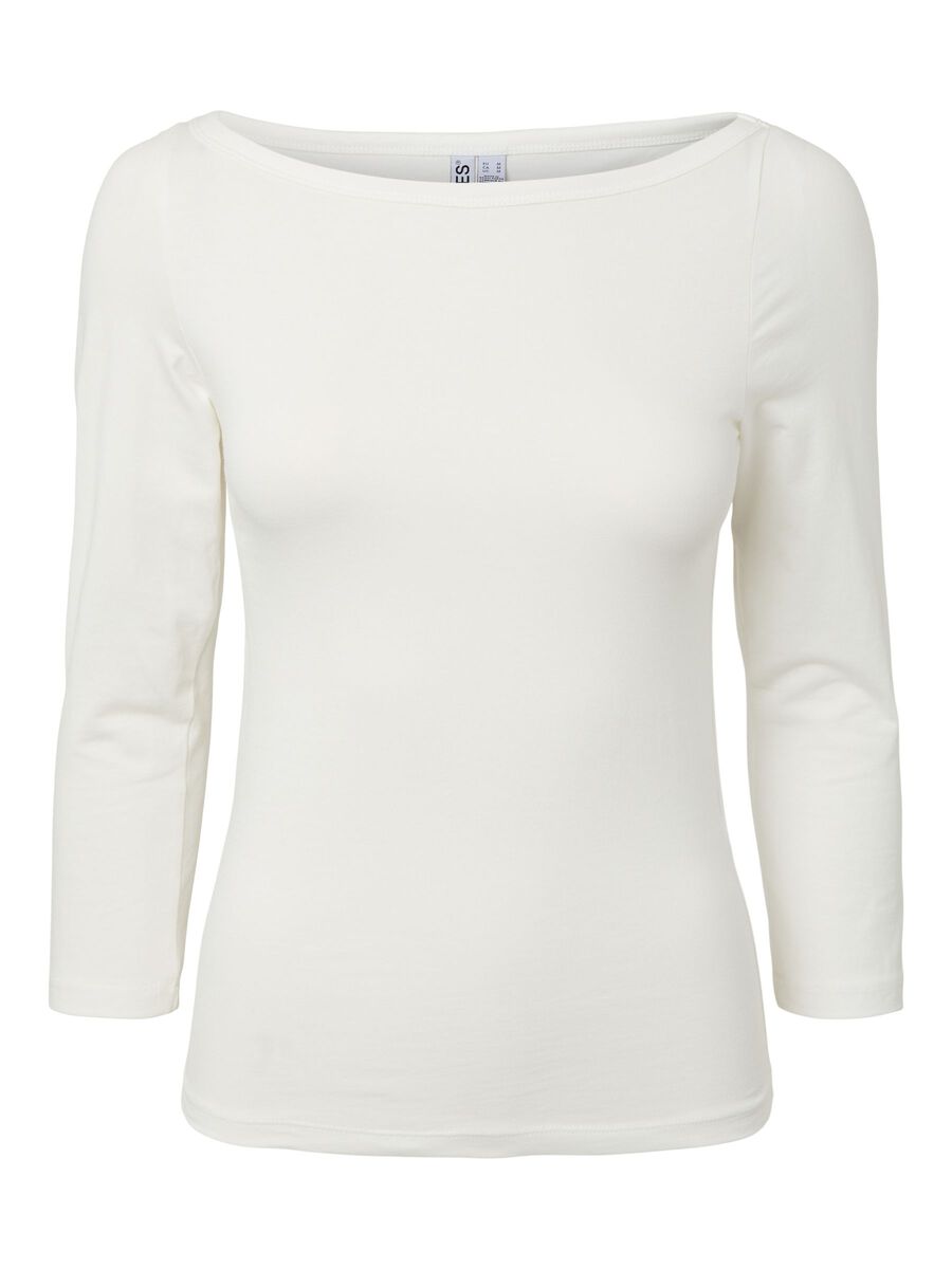 Product carousel image - PCPHOEBE BOATNECK 3/4 SLEEVED TOP, Cloud Dancer | 1