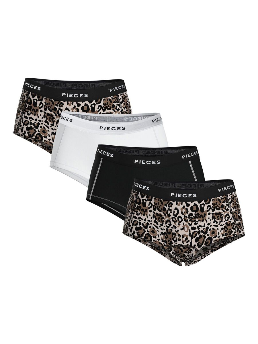 Pieces PCLOGO 4ER-PACK BOXERSHORTS, Silver Gray, highres - 17156241_SilverGray_1177824_001.jpg