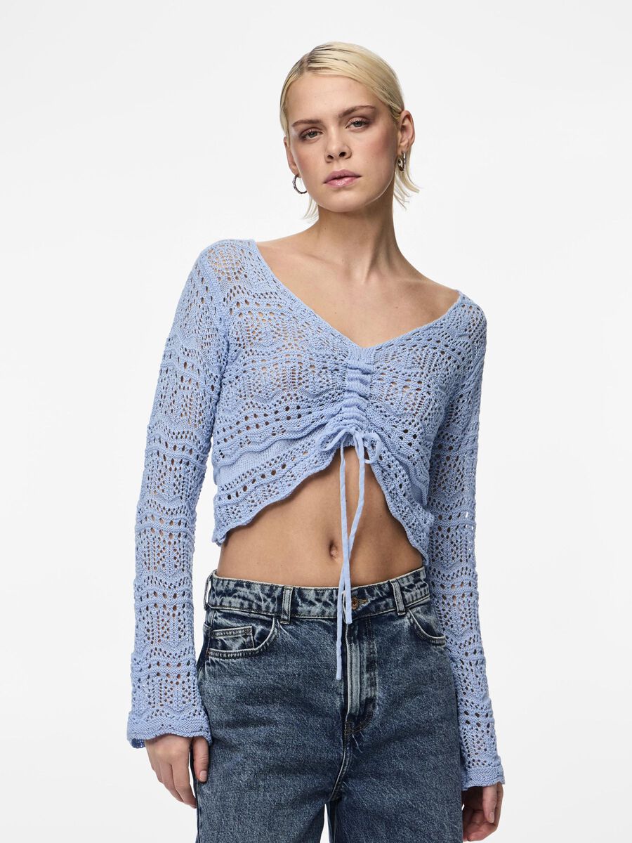 Pieces PCMARTHA LONG SLEEVED TOP, Blue Bell, highres - 17151727_BlueBell_003.jpg