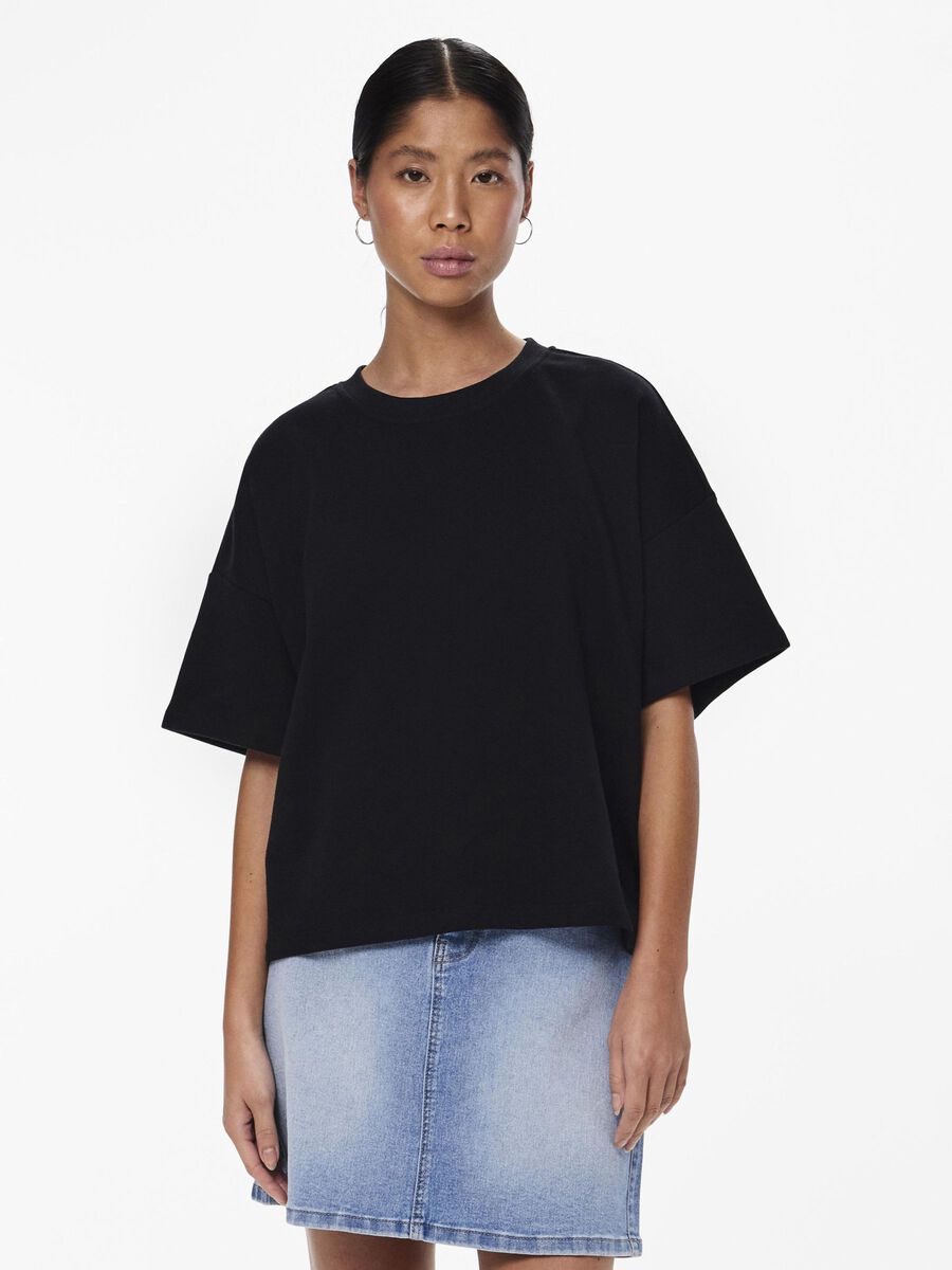 Pieces PCCHILLI SHORT SLEEVED TOP, Black, highres - 17118870_Black_003.jpg