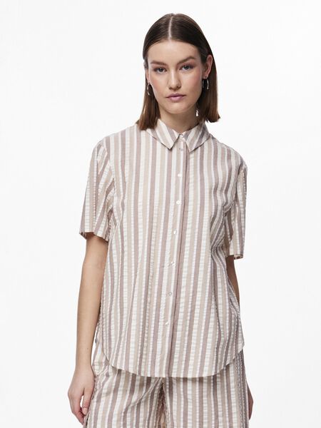 Pieces PCAITLYN SHORT SLEEVED SHIRT, Nomad, highres - 17149829_Nomad_1113184_003.jpg