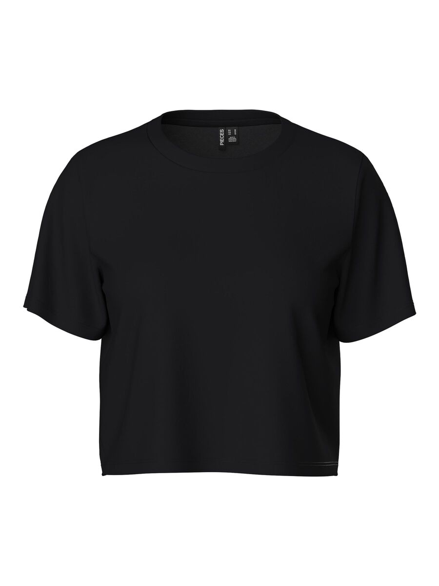 Pieces PCSARA CROPPED T-SHIRT, Black, highres - 17146319_Black_001.jpg