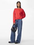 Pieces PCCHILLI LOOSE FIT SWEATSHIRT, Poppy Red, highres - 17156302_PoppyRed_007.jpg