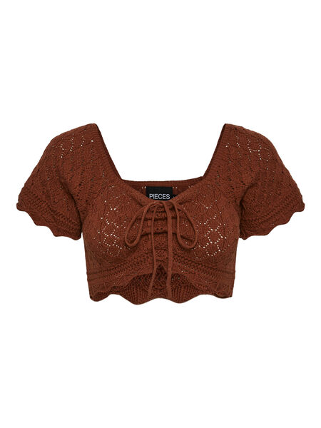 Pieces PCBLUMA KNITTED TOP, Coconut Shell, highres - 17134814_CoconutShell_001.jpg