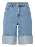 Pieces PCMINDY MW LONG DENIM SHORTS, Light Blue Denim, highres - 17161336_LightBlueDenim_001.jpg