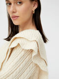 Pieces RUFFLE CROPPED KNITTED PULLOVER, Natural Melange, highres - 17108703_NaturalMelange_006.jpg