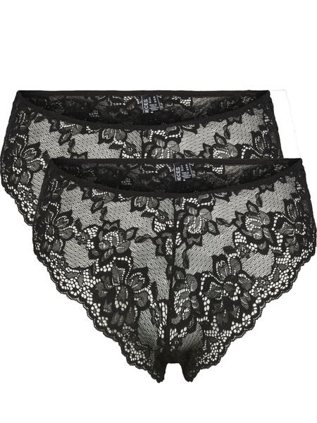 Pieces PCLINA 2-PACK LACE UNDERWEAR, Black, highres - 17139281_Black_1051296_001.jpg