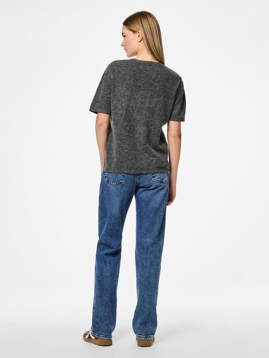 Pieces PCPIKO KNITTED TOP, Dark Grey Melange, highres - 17154313_DarkGreyMelange_004.jpg