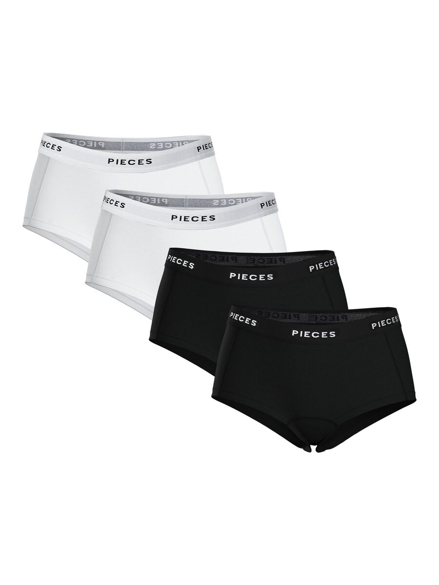 Pieces PCLOGO LADY BOXER SHORTS, Black, highres - 17106857_Black_1123540_001.jpg