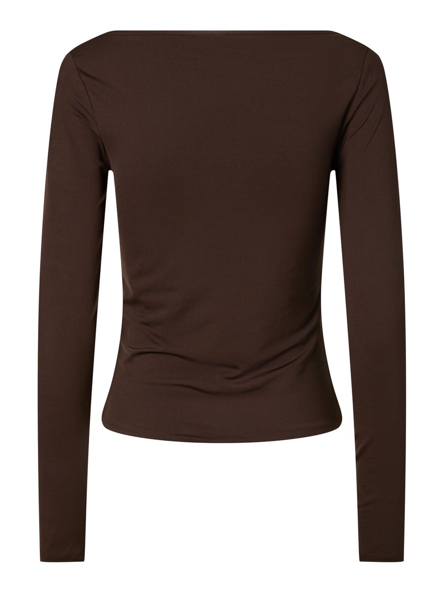 Carousel image 7 PCMELLY BOATNECK TOP, Hot Fudge