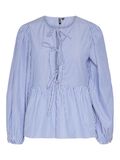 Pieces PCHOLLY TIE LONG SLEEVED BLOUSE, Deep Ultramarine, highres - 17150063_DeepUltramarine_1111988_001.jpg
