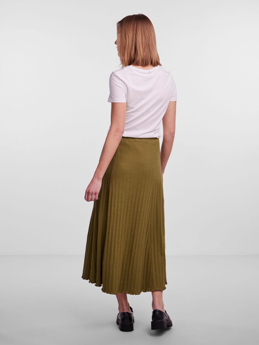 Pieces PCLANA MIDI SKIRT, Olive Drab, highres - 17140353_OliveDrab_004.jpg