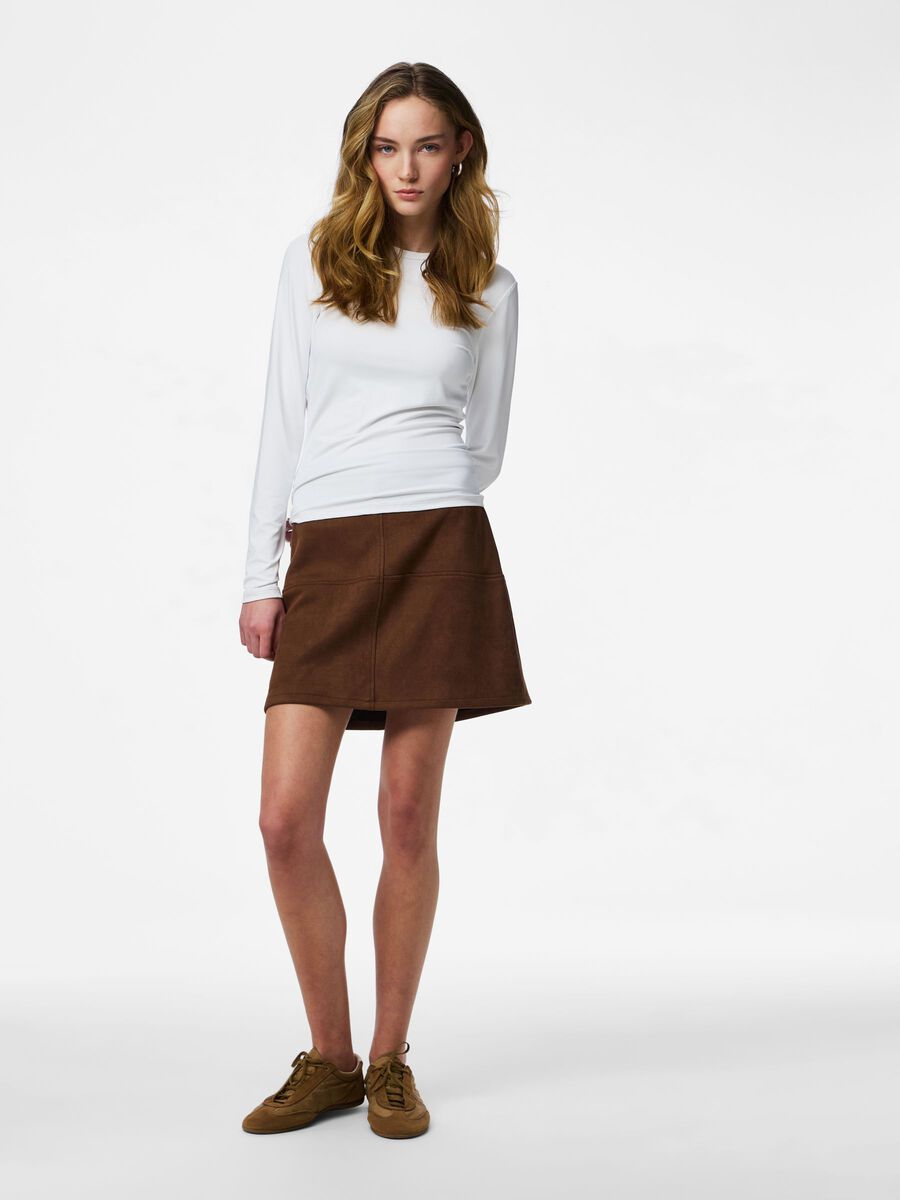 Carousel image - PCRAKEL - TH BROSS&Eacute; MINI-JUPE, Downtown Brown | 7