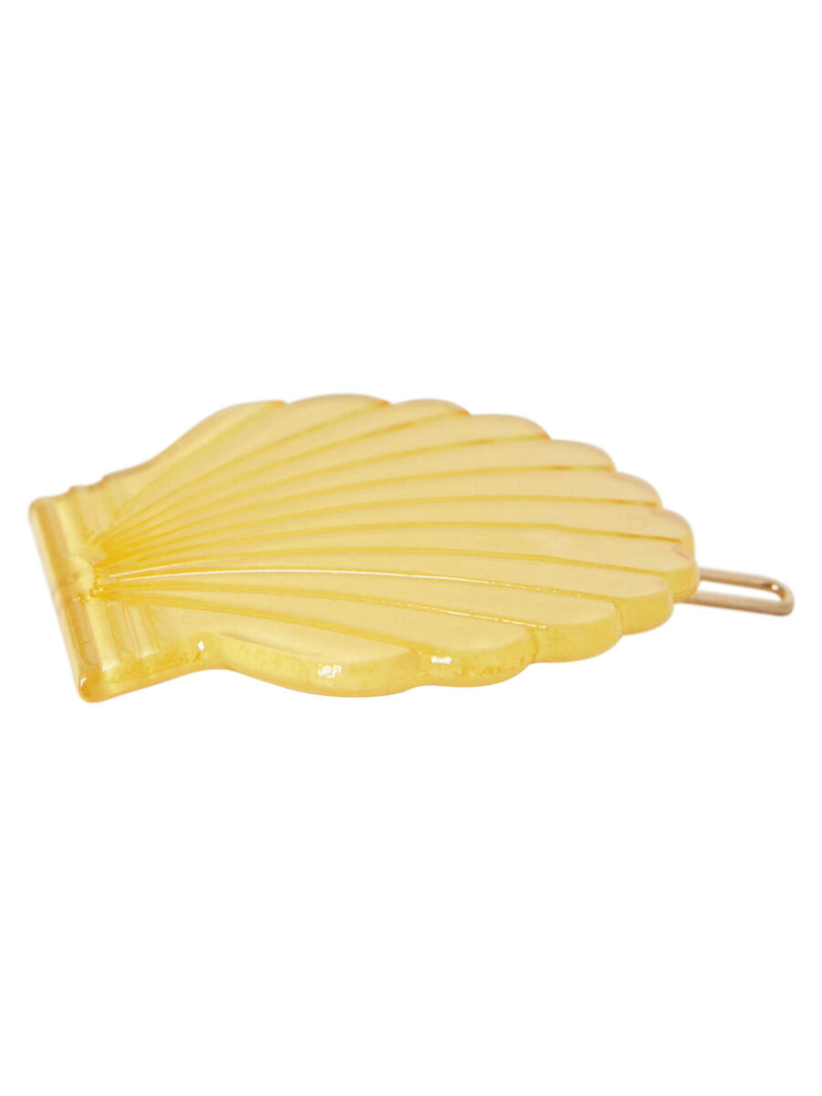 Pieces SHELL HAIR CLIP, Lemon Zest, highres - 17094217_LemonZest_007.jpg