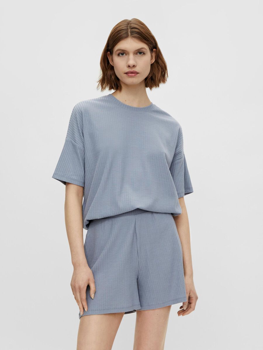 Pieces OVERSIZE FIT T-SHIRT, Blue Fog, highres - 17118788_BlueFog_003.jpg