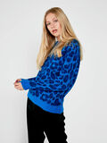 Pieces LONG SLEEVED LEOPARD KNITTED PULLOVER, Victoria Blue, highres - 17096171_VictoriaBlue_685339_003.jpg