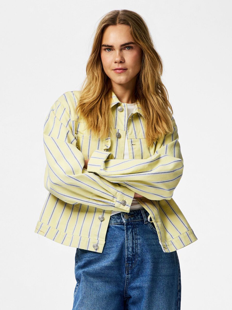 Product carousel image - PCBILLO DENIM JACKET, French Vanilla | 1