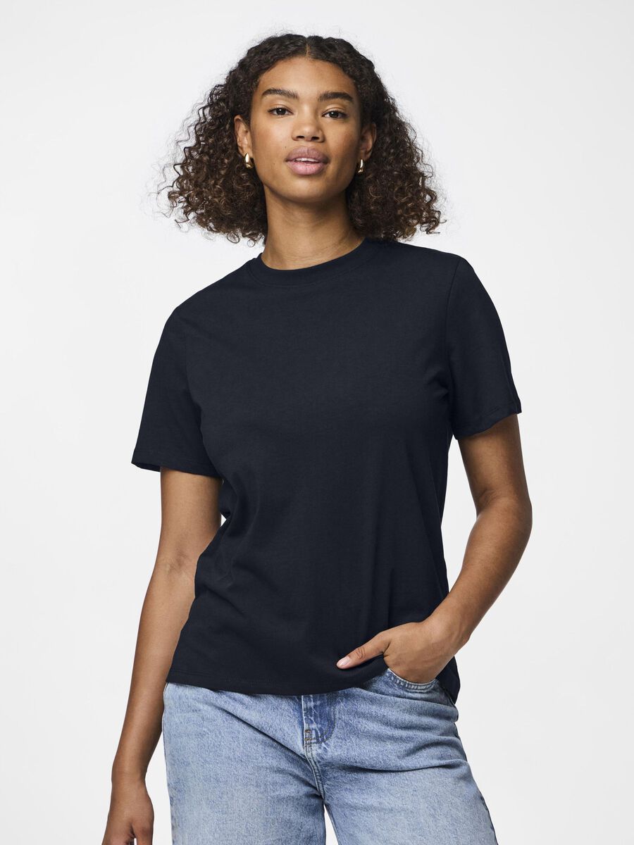 Pieces PCRIA COTTON T-SHIRT, Sky Captain, highres - 17140802_SkyCaptain_003.jpg
