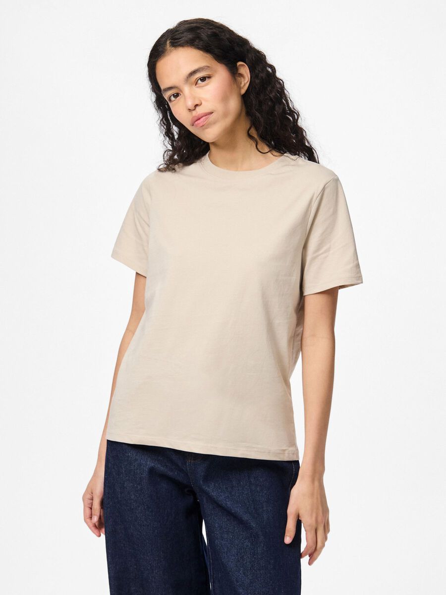 Pieces PCRIA - COTON T-SHIRT, Silver Gray, highres - 17140802_SilverGray_003.jpg