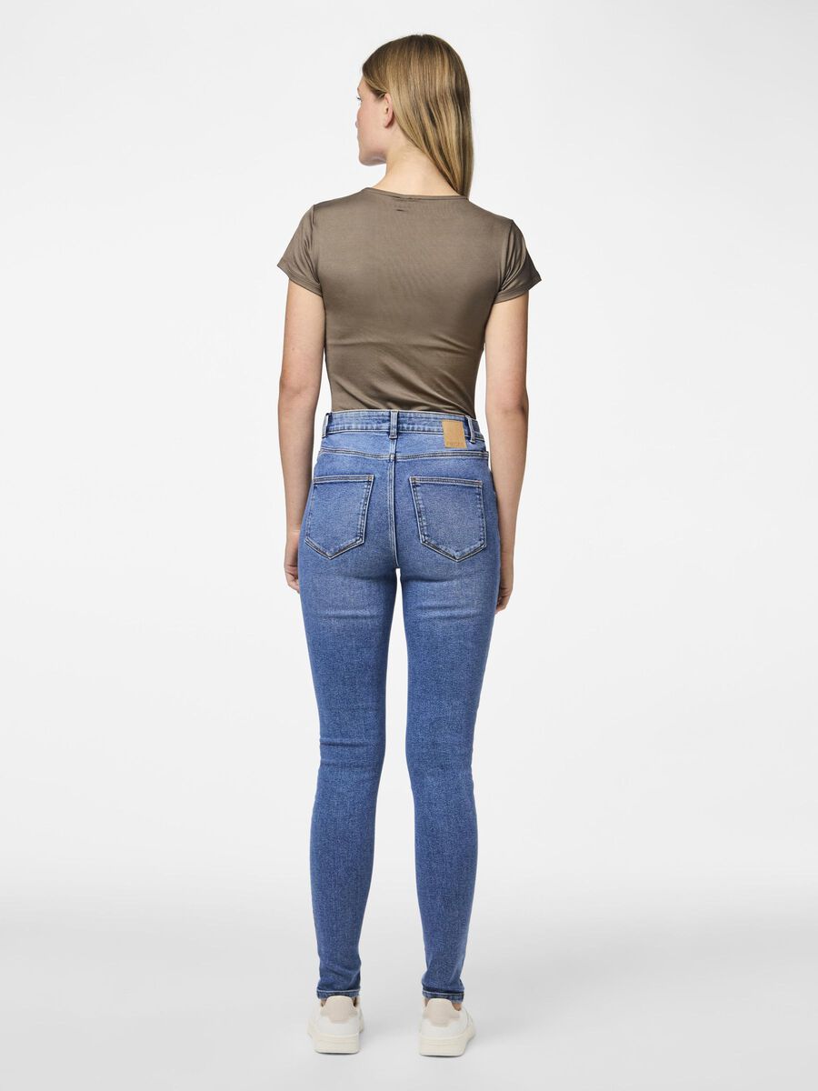 Pieces PCDANA HW SKINNY FIT JEANS, Medium Blue Denim, highres - 17149274_MediumBlueDenim_004.jpg