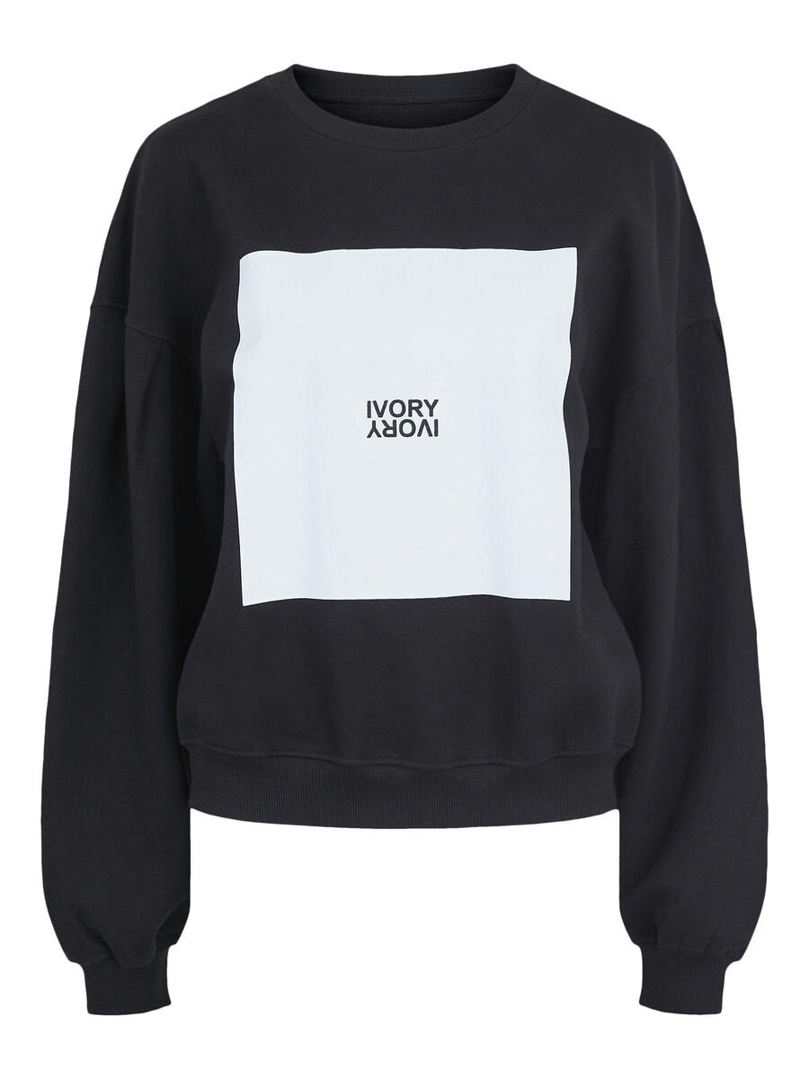 Pieces MOTIVPRYDD SWEATSHIRT, Black, highres - 17113531_Black_847930_001.jpg