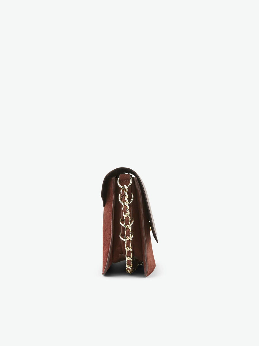 Pieces SUEDE CROSSBODY BAG, Chocolate Fondant, highres - 17090873_ChocolateFondant_665848_004.jpg