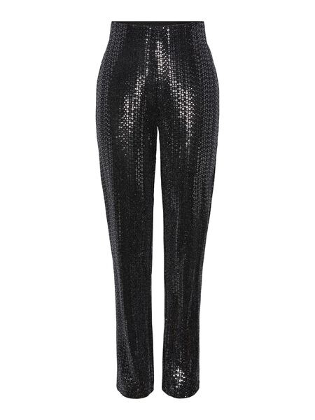 Pieces PCSIDDY STRAIGHT-LEG TROUSERS, Black, highres - 17143896_Black_1066509_001.jpg