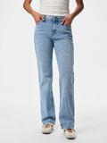 Product image thumbnail - PCKELLY MW STRAIGHT FIT JEANS, Light Blue Denim | 3