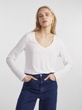 Pieces V-HALS TOP MET LANGE MOUWEN, Bright White, highres - 17114858_BrightWhite_003.jpg