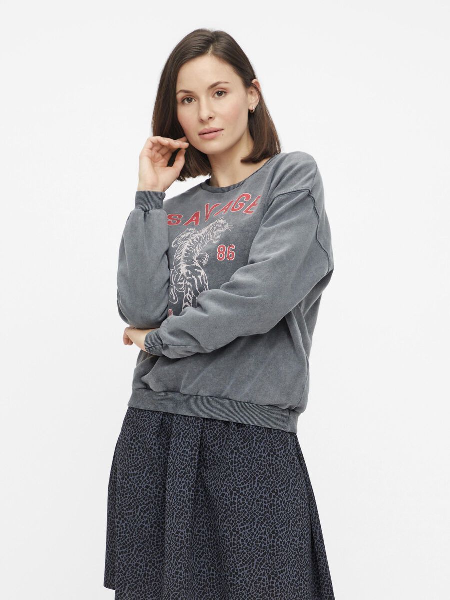 Pieces WASHED SWEATSHIRT, Black, highres - 17115251_Black_003.jpg