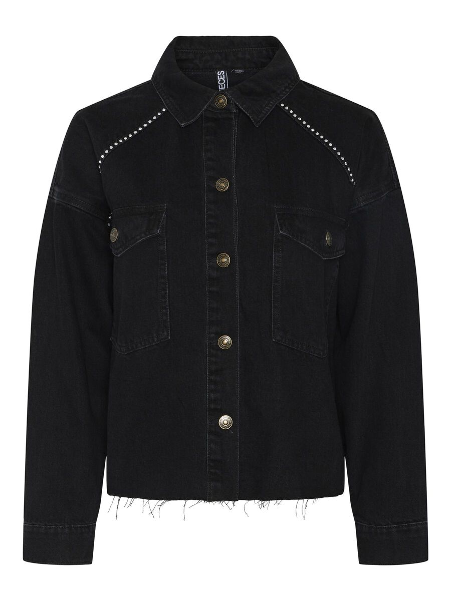 Pieces JEANSOWA KOSZULA, Black Denim, highres - 17152975_BlackDenim_001.jpg