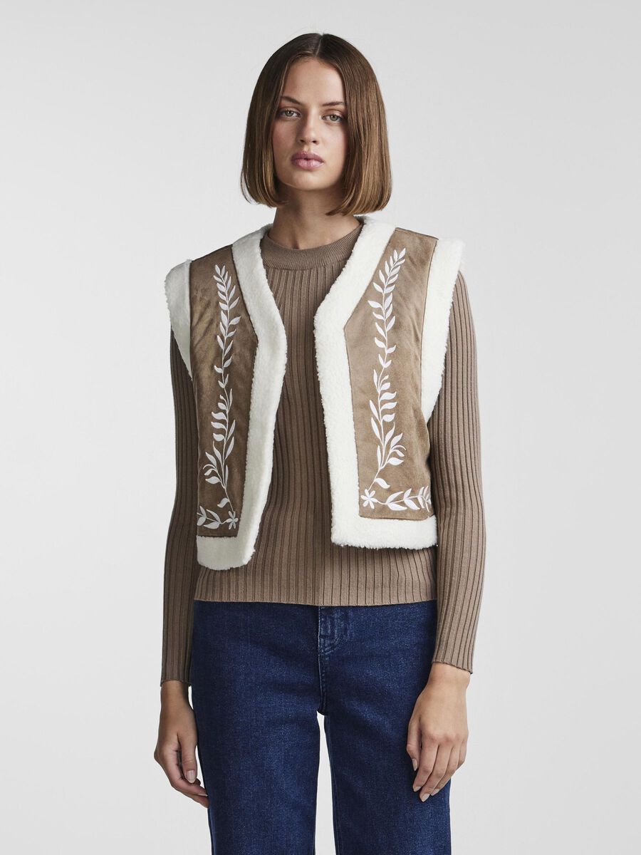 Pieces PCMANHATTEN GILET, Silver Mink, highres - 17133625_SilverMink_003.jpg