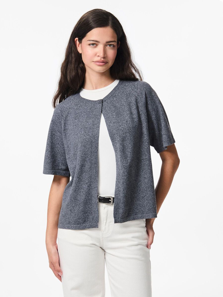 Pieces PCBREE STRICKJACKE, Dark Grey Melange, highres - 17158717_DarkGreyMelange_003.jpg