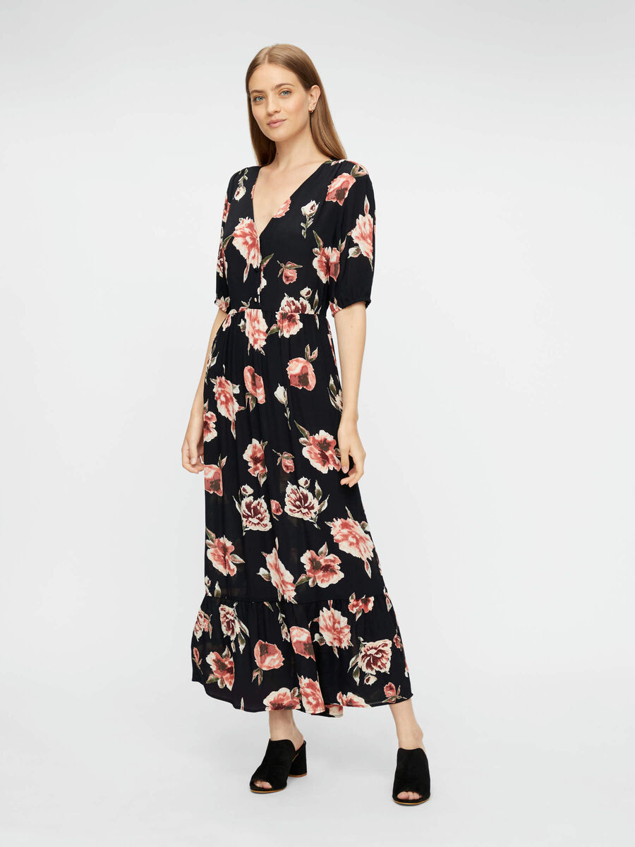 Pieces PCRIMMA MAXI DRESS, Black, highres - 17109527_Black_810190_003.jpg