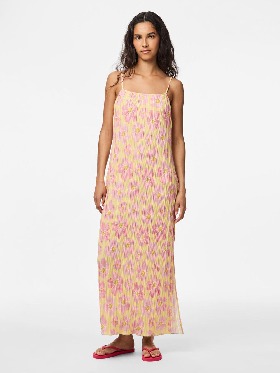 Pieces PCAMBER MAXI DRESS, Mellow Yellow, highres - 17158902_MellowYellow_1229204_003.jpg